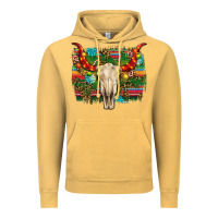 Vintage Mustard western christmas bull skull Vintage Hoodie - RanaPortraitStore