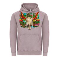 Vintage Zinc western christmas bull skull Vintage Hoodie - RanaPortraitStore