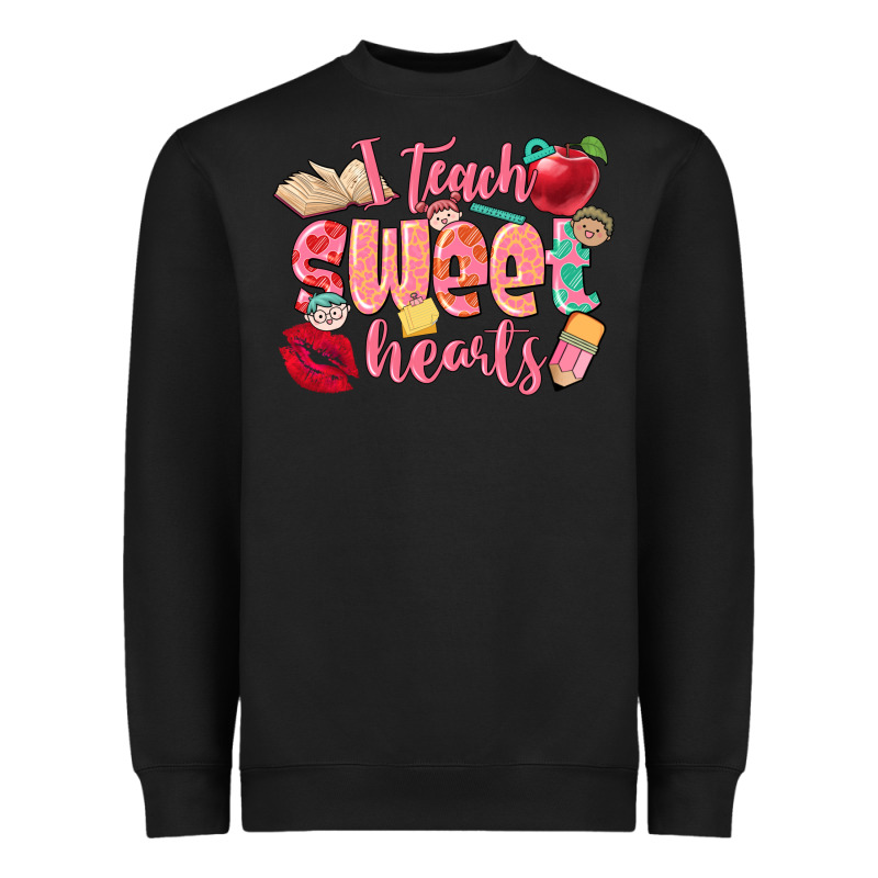 I Teach Sweet Hearts Valentine's Day Teacher Heavyweight Sweatshirt by FaDigitalArtStudio | Teevron