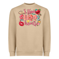 Mushroom i teach sweet hearts valentine's day teacher Heavyweight Sweatshirt - FaDigitalArtStudio
