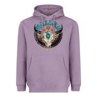 Lavender wallen with bull skull Heavyweight Hoodie - NancyCooperArtShop