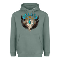 Sage wallen with bull skull Heavyweight Hoodie - NancyCooperArtShop