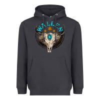 Smoke wallen with bull skull Heavyweight Hoodie - NancyCooperArtShop