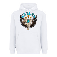 White wallen with bull skull Heavyweight Hoodie - NancyCooperArtShop