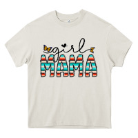 Cream girl mama Heavy Core Tee - CowhideDigitalArt