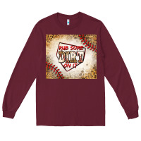 Burgundy rub some dirt on it baseball Long Sleeve Tee - Jasminsmagicworld