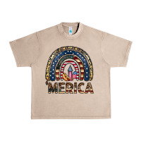 French Oak merica rainbow Urban Heavy Tee - CowhideDigitalArt