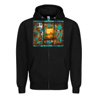 Black western horse sunset turquoise's gemstones mousepad Zipper Hoodie - BarkalooDesign
