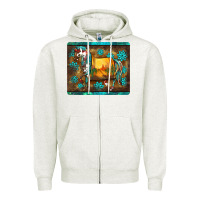 Oatmeal Heather western horse sunset turquoise's gemstones mousepad Zipper Hoodie - BarkalooDesign