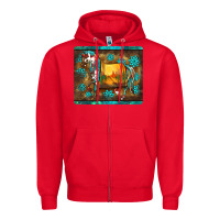 Red western horse sunset turquoise's gemstones mousepad Zipper Hoodie - BarkalooDesign