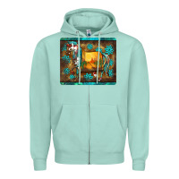 Seafoam western horse sunset turquoise's gemstones mousepad Zipper Hoodie - BarkalooDesign