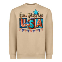 Mushroom God bless the USA 4th of july Heavyweight Sweatshirt - CowGirlArtShop