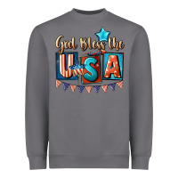 Storm God bless the USA 4th of july Heavyweight Sweatshirt - CowGirlArtShop