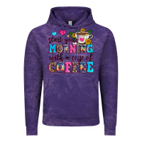 Cloud Purple start your morning with a cup of coffee Vintage Hoodie - Zillion Design Studio