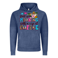 Vintage Denim start your morning with a cup of coffee Vintage Hoodie - Zillion Design Studio