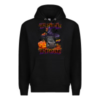 Black Trick Or Treat Black Angus Heifer Premium Hoodie - LillyAllenDesigns