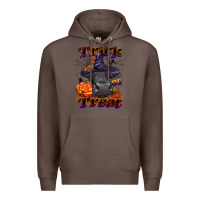 Coffee Trick Or Treat Black Angus Heifer Premium Hoodie - LillyAllenDesigns