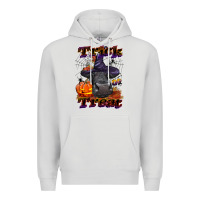 Dove Grey Trick Or Treat Black Angus Heifer Premium Hoodie - LillyAllenDesigns