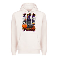 Pale Pink Trick Or Treat Black Angus Heifer Premium Hoodie - LillyAllenDesigns