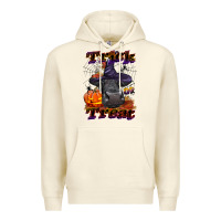Sandshell Trick Or Treat Black Angus Heifer Premium Hoodie - LillyAllenDesigns