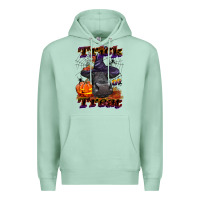 Seafoam Trick Or Treat Black Angus Heifer Premium Hoodie - LillyAllenDesigns