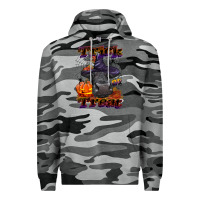 Slate Camo Trick Or Treat Black Angus Heifer Premium Hoodie - LillyAllenDesigns