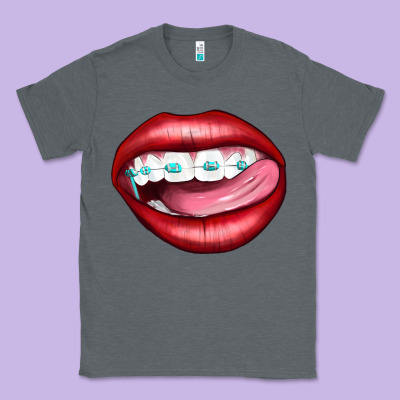 Lips Dental Braces Classic Tee Designed By Artiststas