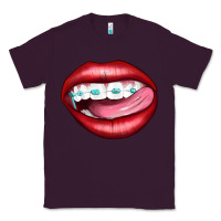 Plum Lips Dental Braces Classic Tee - Artiststas