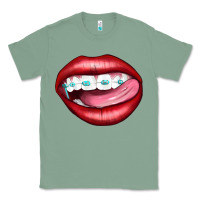 Sage Lips Dental Braces Classic Tee - Artiststas