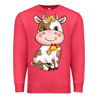 Cardinal cartoon cow Premium Sweatshirt - NancyCooperArtShop