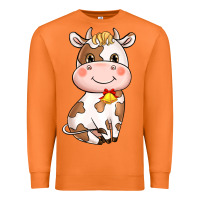 Carrot cartoon cow Premium Sweatshirt - NancyCooperArtShop