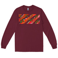 Burgundy leopar and cowhide with mistletoe Long Sleeve Tee - AdoDesignShop