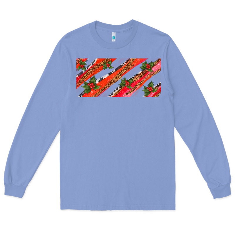 Leopar And Cowhide With Mistletoe Long Sleeve Tee by AdoDesignShop | Teevron