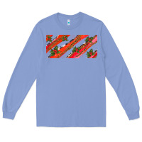 Colony Blue leopar and cowhide with mistletoe Long Sleeve Tee - AdoDesignShop