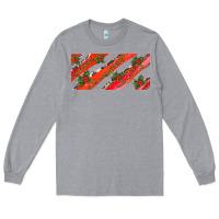 Heather Grey leopar and cowhide with mistletoe Long Sleeve Tee - AdoDesignShop