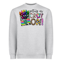 Heather Grey getting my cray on Heavyweight Sweatshirt - CowhideDigitalArt