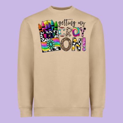 Getting My Cray On Heavyweight Sweatshirt Designed By Cowhidedigitalart