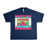 Navy proud mom Urban Heavy Tee - HRA Design Shop