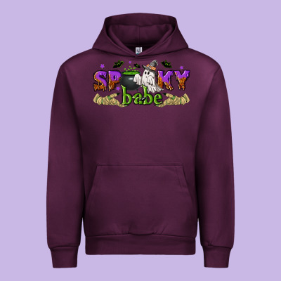 Spooky Babe Halloween Urban Hoodie Designed By Nancycooperartshop