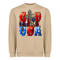 God Bless The Usa  4th Of July Heavyweight Sweatshirt | Teevron