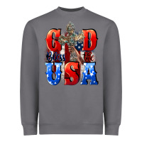 Storm God bless the USA  4th of july Heavyweight Sweatshirt - CowGirlArtShop