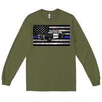 Army Green thin blue line police car sippy cup Long Sleeve Tee - Artiststas