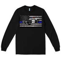 Black thin blue line police car sippy cup Long Sleeve Tee - Artiststas