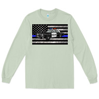 Matcha thin blue line police car sippy cup Long Sleeve Tee - Artiststas