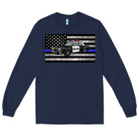 Navy thin blue line police car sippy cup Long Sleeve Tee - Artiststas
