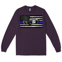 Plum thin blue line police car sippy cup Long Sleeve Tee - Artiststas