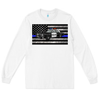 White thin blue line police car sippy cup Long Sleeve Tee - Artiststas