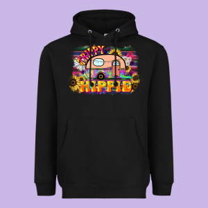 Trippy Hippie Heavyweight Hoodie Designed By Nancycooperartshop