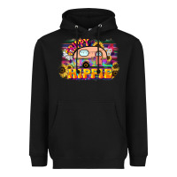 Black trippy hippie Heavyweight Hoodie - NancyCooperArtShop