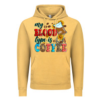 Vintage Mustard my blood type is coffee Vintage Hoodie - Zillion Design Studio